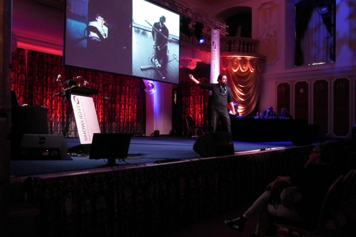 The effervescent Tupac Martir speaking at Showlight 2013