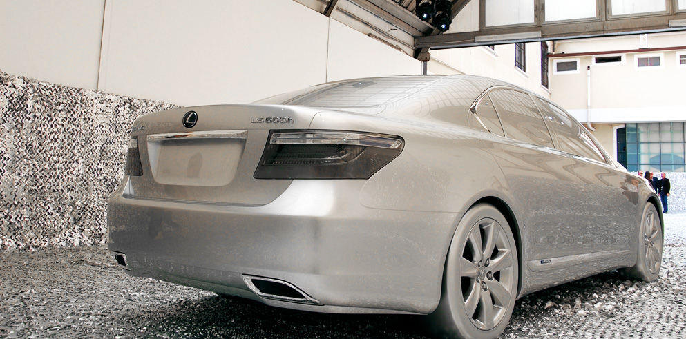 Clay Paky and Light Video Sound light the Lexus “L-finesse Invisible Garden”