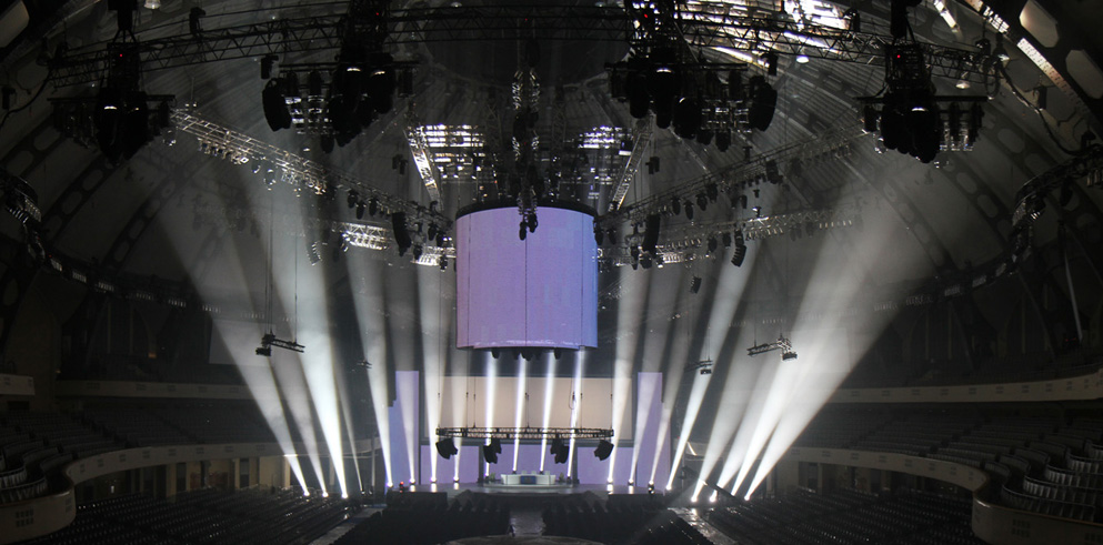 The Clay Paky Sharpy at the Festhalle Frankfurt