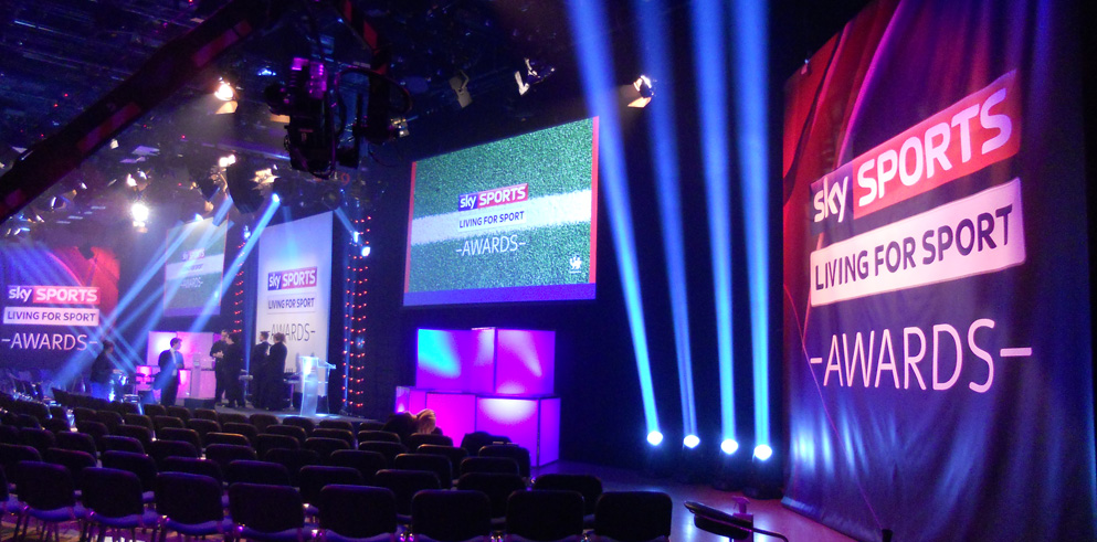 Clay Paky light the Sky Sports Living For Sport Awards