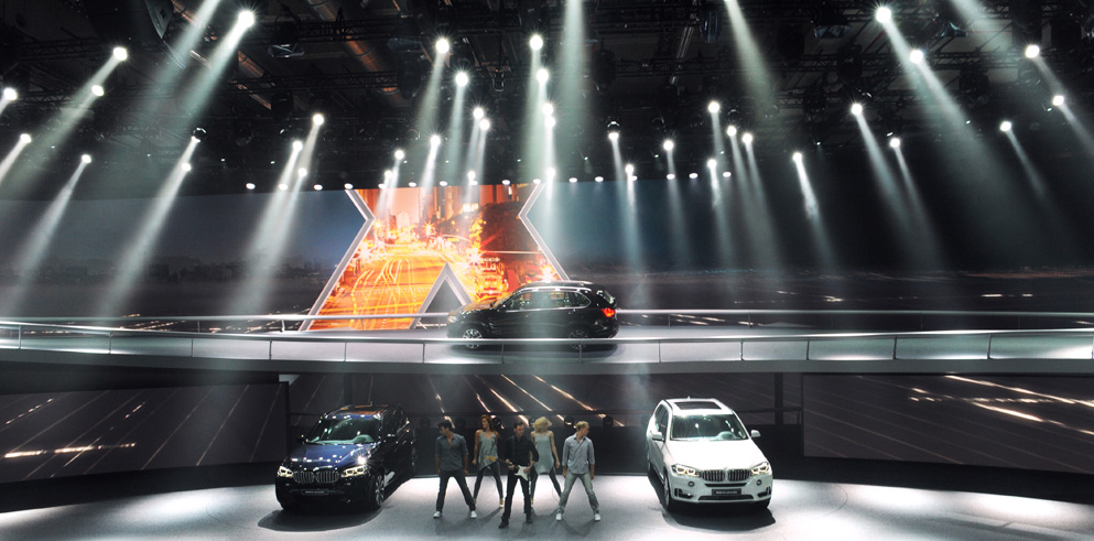 BMW Utilises a Huge Clay Paky Rig to Illuminate its Frankfurt Motor Show Race Track