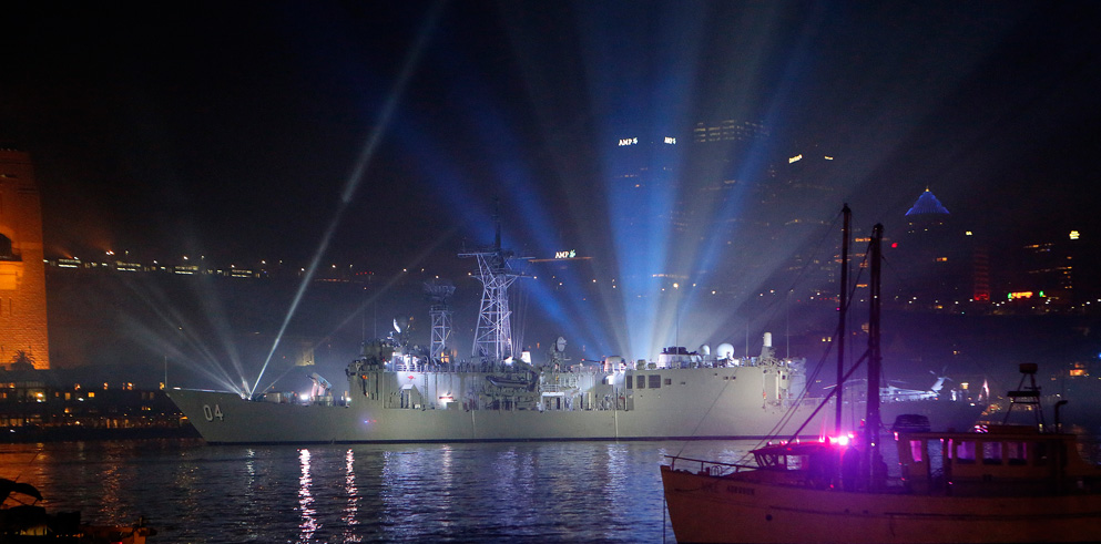 Clay Paky Sharpys on Royal Australian Navy Fleet Review