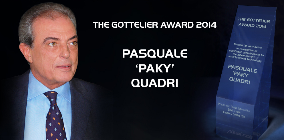 The late Clay Paky founder Pasquale ‘Paky’ Quadri wins Gottelier Award
