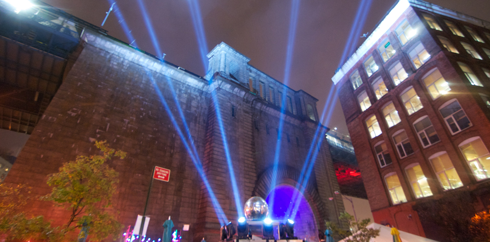 New York Festival of Light Makes a Hit in DUMBO with Clay Paky Supersharpys