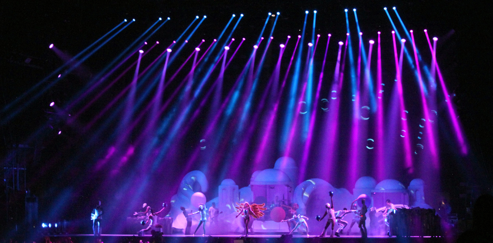 Eclispe Staging Services supplies Clay Paky lights for Lady Gaga in Dubai