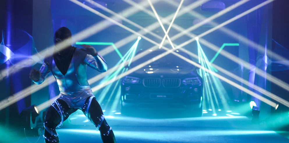Clay Paky drives amazing looks on BMW X6 launch