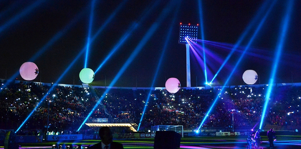 Clay Paky Mythos has a ball at Copa América opening ceremony