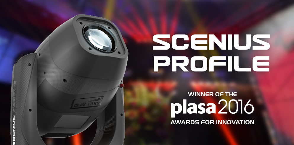 Scenius Profile wins the Plasa Awards: Clay Paky is yet again an emblem of innovation at Plasa 2016