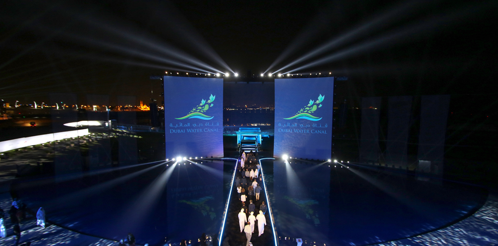 New Dubai Canal opened with a spectacular ceremony featuring Claypaky lights