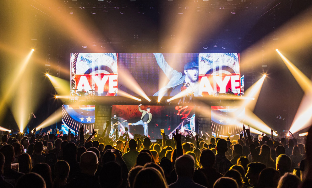 Claypaky Scenius Unico and Mythos2 Fixtures Join Cole Swindell on National “Reason to Drink Tour”