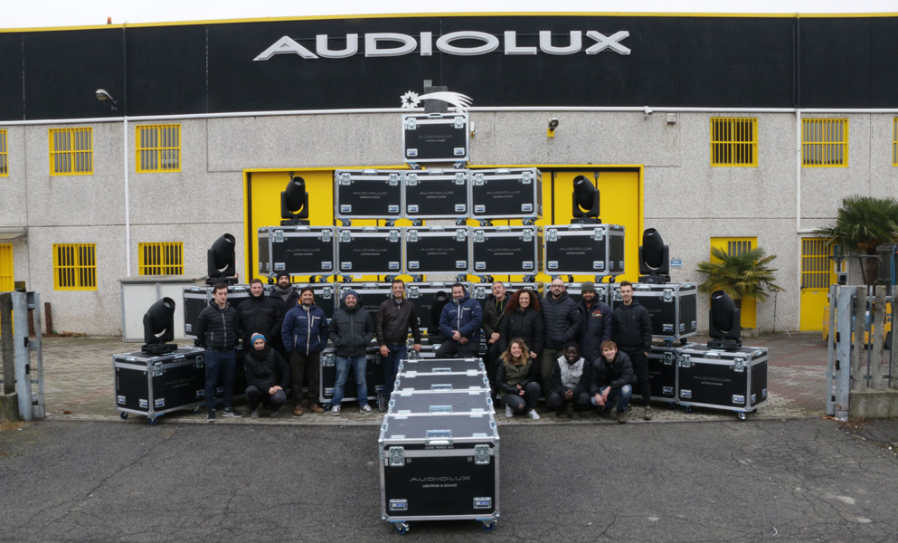 AUDIOLUX stocks up with 100 Claypaky Axcor Profile 600s