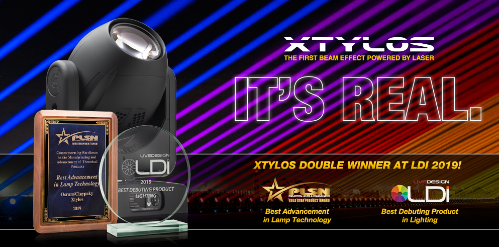 The Claypaky XTYLOS wins two awards at LDI 2019