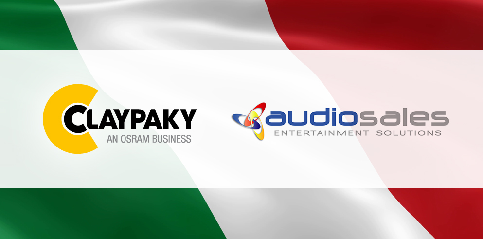 CLAYPAKY APPOINTS AUDIOSALES AS ITS DISTRIBUTOR FOR ITALY