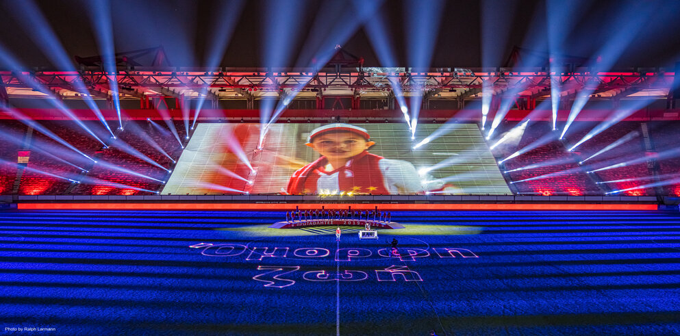 Olympiacos Football Club Stages “Lights of Hope” Championship Celebration in Greece