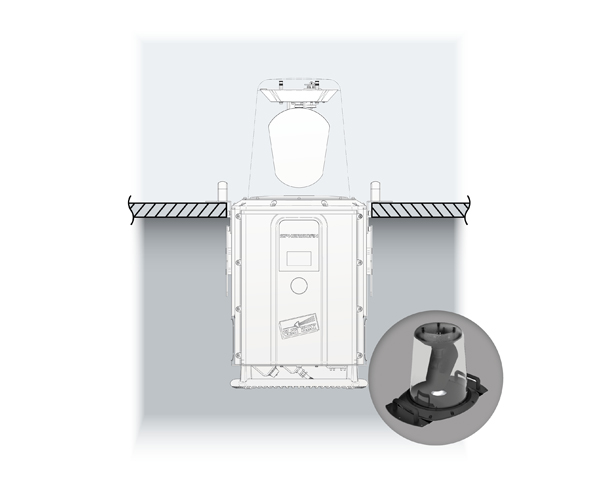 Special handles allow the fixture to be ground recessed for grazing projections