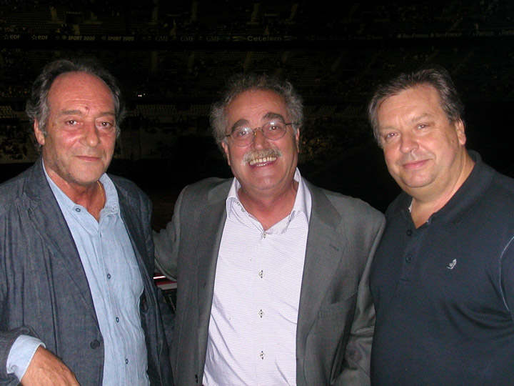 LD Jacques Rouveyrollis (L), Enrico Caironi (Clay Paky), LD Christian Bréan (R)