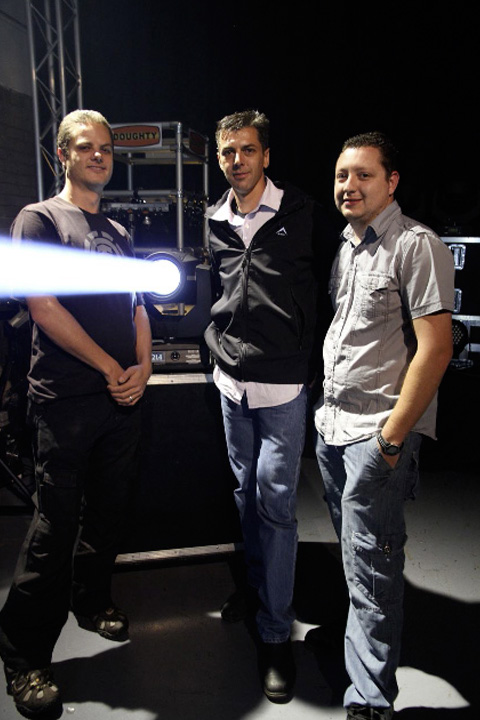 Duncan Riley (in the middle) with Nick Britz and Bruce Riley
