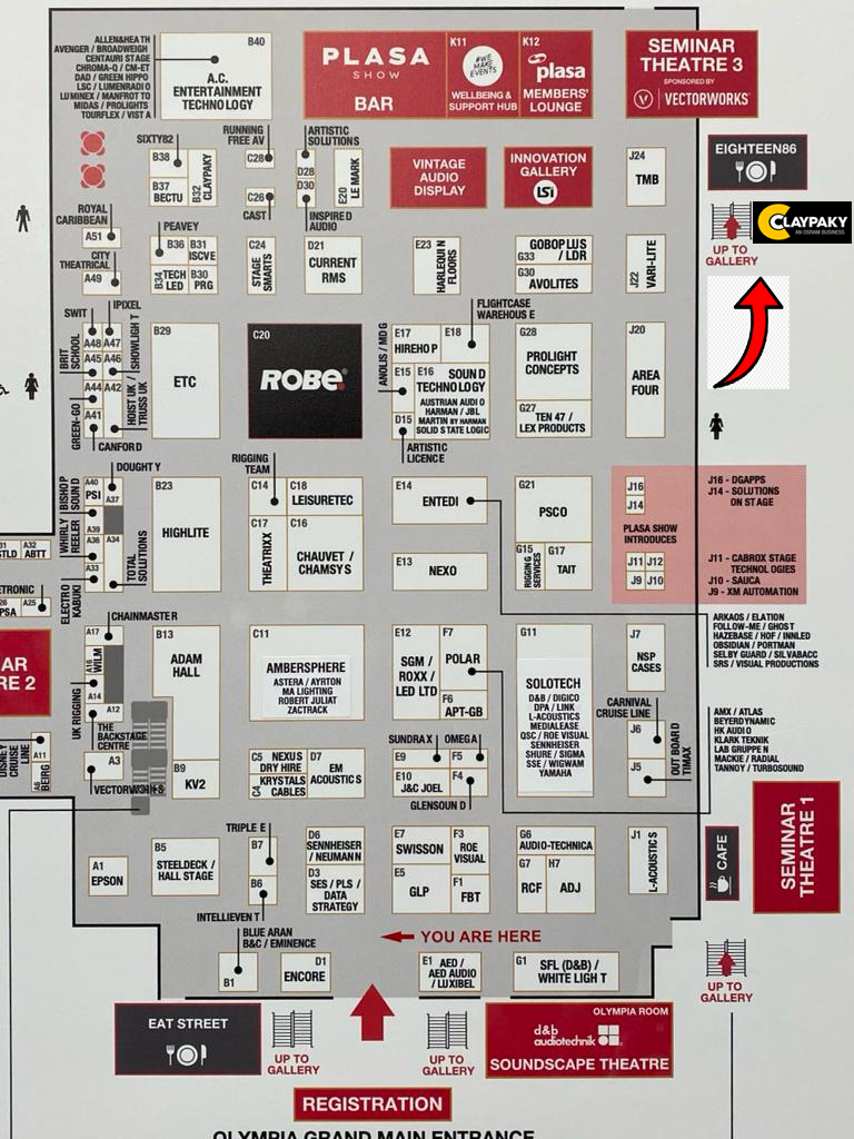 Map for Claypaky Seminars - Room 4, Henley Suite