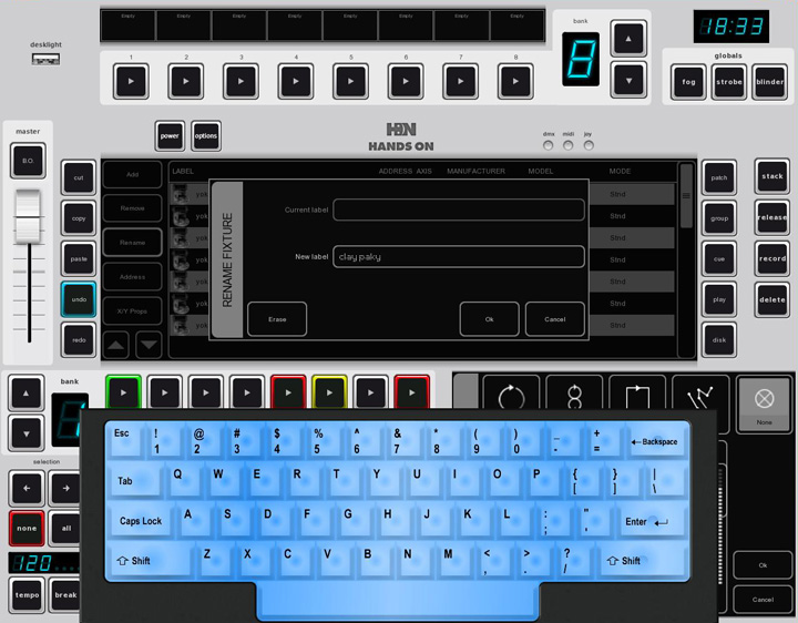 Desk with Keyboard for Renaming Function