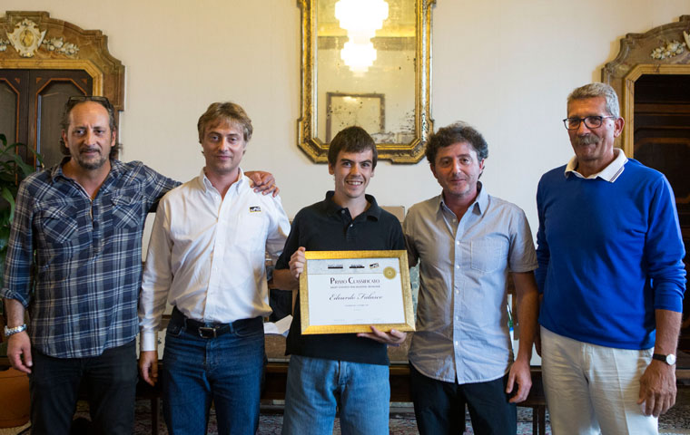 L to R: LD Giancarlo Toscani, Davide Barbetta (ClayPaky), Edoardo Falasco, LD Nevio Cavina, Roberto Colombo