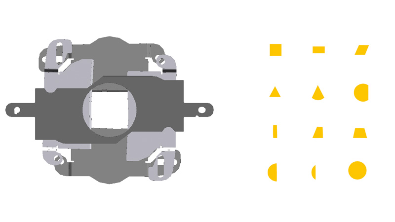 Axcor Profile 900 - Patented framing system on four different focal planes