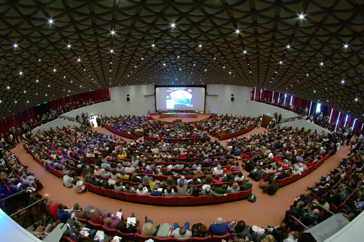 The auditorium at Palazzo dei Congressi, Florence, venue for Showlight 2017 papers presentations